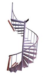 3.40m Ronde wenteltrap. Stalen spiltrap verzinkte trap., Doe-het-zelf en Verbouw, Ladders en Trappen, Ophalen, Gebruikt, Trap