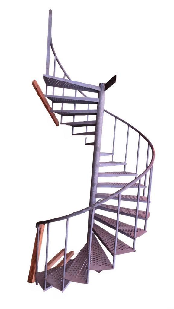 3.40m Ronde wenteltrap. Stalen spiltrap verzinkte trap., Doe-het-zelf en Verbouw, Ladders en Trappen, Gebruikt, Trap, 2 tot 4 meter