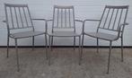 92 x Metaal terrasstoelen terras design stoelen horeca cafe, Ophalen of Verzenden, Zo goed als nieuw, Metaal, Grijs