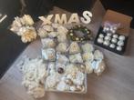 Grote set kerstboom deco wit creme, Diversen, Kerst, Ophalen of Verzenden, Gebruikt