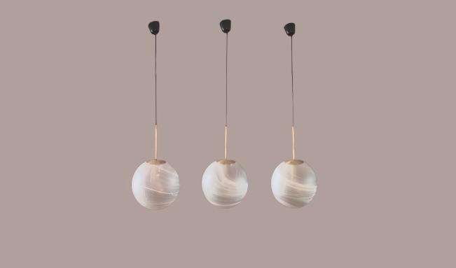 Vintage globe XL Hanglampen peill & putzler Set van 3, Huis en Inrichting, Lampen | Hanglampen, Gebruikt, 75 cm of meer, Glas