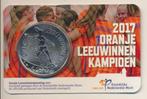 Nederland oranje leeuwinnen penning 2017 in coincard, Nederland, Overige materialen, Ophalen of Verzenden