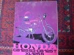 Honda CB125 S3 CB125T XL125S verkoop folder brochure, Motoren, Ophalen of Verzenden, Honda