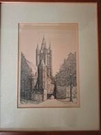 Ets van Delft Prinsenhof door Henk Klompigh, Antiek en Kunst, Ophalen of Verzenden