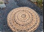 By-Boo Jute Vloerkleed Rond Mandala 220cm, Verzenden, Beige, Rond, Nieuw