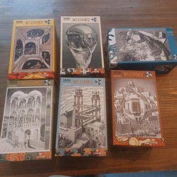 Escher puzzels 6x beschikbaar voor biedingen
