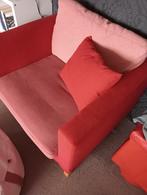 Heerlijke 3 kl. rode, moderne loveseat IZGST, Huis en Inrichting, Fauteuils, Ophalen, Hout, 75 tot 100 cm, Zo goed als nieuw
