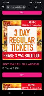 5 weekend kaartjes airbeat one, Tickets en Kaartjes, Evenementen en Festivals, Twee personen