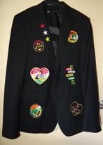 Leuk zwart OETELDONK/DEN BOSCH jas met emblemen (21), Kleding | Heren, Ophalen, Carnaval, Maat 48/50 (M), Zo goed als nieuw