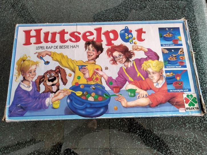 Te koop aangeboden: Gezelschapsspel Hutselpot  , Hobby en Vrije tijd, Gezelschapsspellen | Bordspellen, Gebruikt, Drie of vier spelers