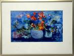 572 - Litho Kees Verwey, bloemenstilleven, 1988, Antiek en Kunst, Kunst | Litho's en Zeefdrukken, Ophalen of Verzenden