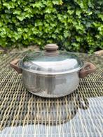 RVS braadpan met deksel | Vendex | 24 cm | 3,75 liter, Huis en Inrichting, Keuken | Potten en Pannen, Ophalen of Verzenden, Gebruikt