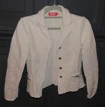 Aparte witte blazer jasje v joggingstof mt sierstiksels 152, Meisje, Ophalen of Verzenden, Zo goed als nieuw, Tuff