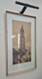 Antieke ingelijste grote 
Onze Lieve Vrouwentoren Amersfoort, Antiek en Kunst, Ophalen of Verzenden