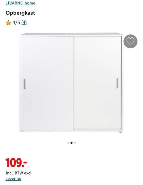 Nieuwe opbergkast met schuifdeuren., Huis en Inrichting, Kasten | Wandmeubels, Nieuw, Minder dan 150 cm, 25 tot 50 cm, Ophalen