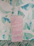 Leuk roze bord Do Something Good Today !, ., Nieuw, Ophalen of Verzenden, .