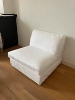 Leuke witte fauteuil, Ophalen, Tweepersoons, 75 tot 100 cm, Zo goed als nieuw