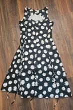 Heart prachtige zwart witte polkadot jurk mt M izgst, Ophalen of Verzenden, Zo goed als nieuw, Maat 38/40 (M), Zwart