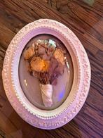 Ouderwetse lijst met bol glas, Huis en Inrichting, Woonaccessoires | Lijsten, Ophalen, Gebruikt, Hout, Minder dan 50 cm