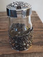 Verzilverde jampothouder met deksel DD90, Ophalen of Verzenden, Zilver