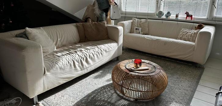 2x IKEA Klippan Banken, Huis en Inrichting, Banken | Complete zithoeken, Gebruikt, Stof, Ophalen