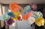 Giant XXL reuze crepe papier bloemen backdrop feest bruiloft, Ophalen, Zo goed als nieuw, Versiering, Geboorte of Huwelijk
