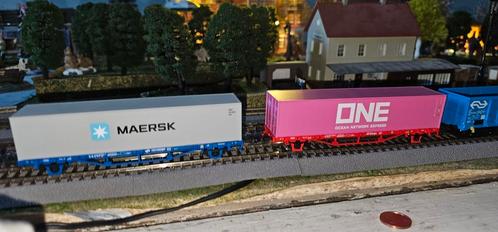 Goederenwagon  draagwagon  containerwagon H0, Hobby en Vrije tijd, Modeltreinen | H0, Wagon, Gelijkstroom, Roco, NS, Ophalen of Verzenden