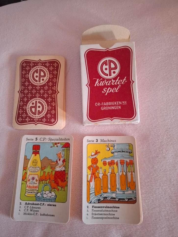Zeldzaam C.P. Kwartetspel 1952 - Groningen, Hobby en Vrije tijd, Gezelschapsspellen | Bordspellen, Gebruikt, Drie of vier spelers