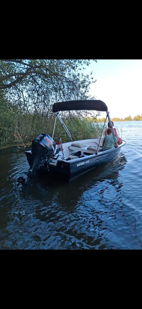Verano 410 met 9.9 pk, Watersport en Boten, Sloepen, Zo goed als nieuw, Tot 10 pk, 3 tot 6 meter, Buitenboordmotor, Benzine, Polyester