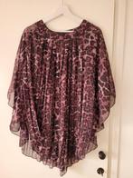 MIAO ZHEN paarse luipaard tuniek jurkje blouse mt L 44, Paars, Maat 42/44 (L), Ophalen of Verzenden, Zo goed als nieuw