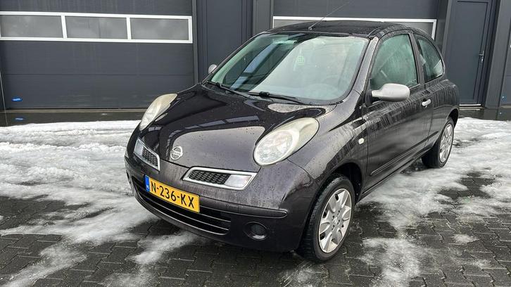 Nissan Micra 1.2 48KW 3DR 2009 Zwart, Auto's, Nissan, Bedrijf, Micra, Airconditioning, Centrale vergrendeling, Elektrische ramen
