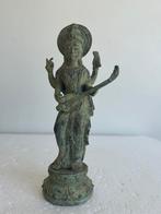 Oud bronzen beeld, hindoe godin Saraswatie, boedha Yoga Srt, Ophalen of Verzenden