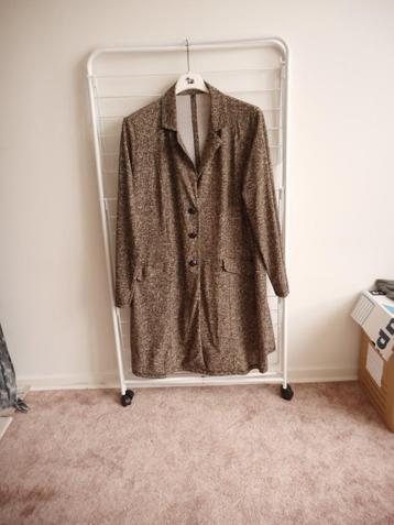 Mooie lange travelstof jasje blazer Plus basics maat 48 beschikbaar voor biedingen