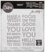 Sizzix Tim Holtz Thinlits Dies Bold Text#1 #665847, Hobby en Vrije tijd, Scrapbooking, Verzenden, Nieuw, Frame of Mal, Sizzix
