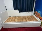 Bed te koop zonder matras, Huis en Inrichting, Ophalen of Verzenden, Gebruikt, Eenpersoons, Hout