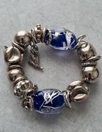 Leuke armband met o.a. 2 prachtige grote glaskralen, Ophalen of Verzenden, Zo goed als nieuw, Overige materialen