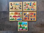 Houten knoppuzzels, Gebruikt, Ophalen of Verzenden, Van hout, Minder dan 10 stukjes