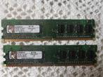2x Kingston Ram geheugen KvR667d2n5/1G 1GB, Computers en Software, RAM geheugen, Ophalen of Verzenden, Zo goed als nieuw, DDR3