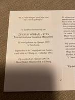 Zr Masselink 1919 Denekamp 2007 Tilburg, Verzamelen, Bidprentjes en Rouwkaarten, Ophalen of Verzenden, Bidprentje