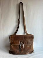 Beardesign leren schoudertas 33x26x8 mooi leer bruin, Ophalen of Verzenden, Gebruikt, Bruin, Schoudertasje