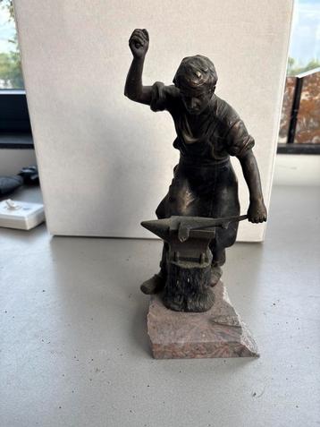 Smid, beeld, koper, brons, vintage, decoratie, beschikbaar voor biedingen