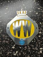 Geel ANWB WW embleem. A.N.W.B. logo voor een oldtimer auto., Ophalen of Verzenden, Gebruikt, Gebruiksvoorwerp