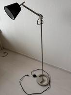 Staande Zwenkbare Lamp met Stoffen Kap, Huis en Inrichting, Lampen | Vloerlampen, Ophalen, Gebruikt, Metaal, 150 tot 200 cm