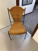 Rieten gietijzeren stoel, Huis en Inrichting, Stoelen, Ophalen, Overige materialen, Gebruikt, Bruin