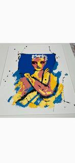 Zeefdruk Herman Brood - 'Nina Hagen'. Beperkte oplage., Antiek en Kunst, Kunst | Litho's en Zeefdrukken, Ophalen of Verzenden