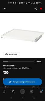 IKEA Komplement Uittrekbare Plank 75cm - Pax Kast, Ophalen, 50 tot 100 cm, Zo goed als nieuw, Minder dan 100 cm