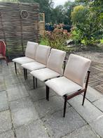 Vintage Pallisander Eetkamerstoelen - Set van 4, Huis en Inrichting, Stoelen, Ophalen, Gebruikt, Bruin, Vier