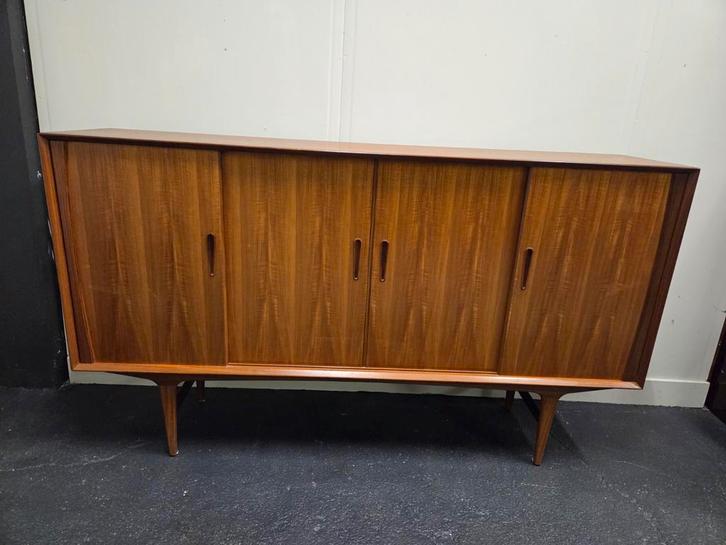 Vintage Deense Mid Century sideboard dressoir kast, Huis en Inrichting, Kasten | Dressoirs, Gebruikt, 150 tot 200 cm, 25 tot 50 cm
