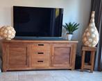 Set van Old Teak dressoir, eettafel en plantentafel, Huis en Inrichting, Complete inboedels, Ophalen