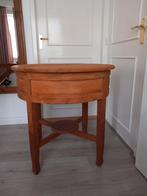 Ronde teakhouten tafel, Ophalen, 50 tot 100 cm, Zo goed als nieuw, 25 tot 50 cm